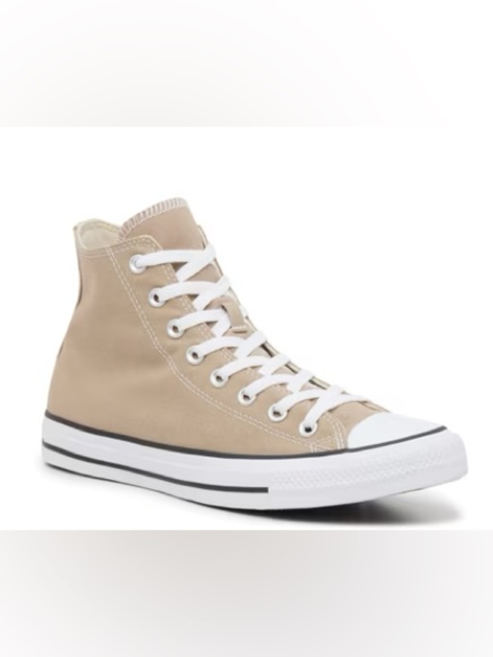 High Top Converse  Sneakers in Tan with White Laces
